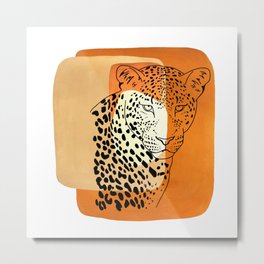 African Leopard Art Metal Print