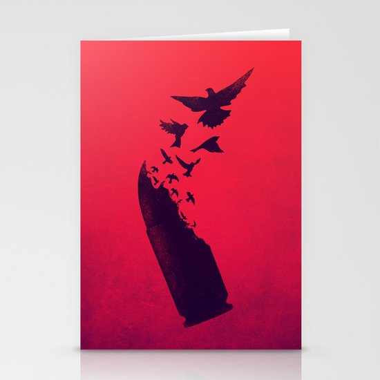 Bullet Birds Stationery Cards