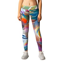 Swirling Colors Leggings | Summer, Quote, Good, Liquid, Yellow, Trending, Color, Trendy, Pattern, Colorful 