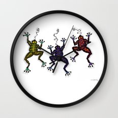 DANCING FROGS II Wall Clock