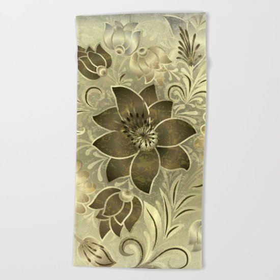Shabby flowers #11 Beach Towel