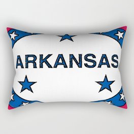 Arkansas Map with Arkansan Flag Rectangular Pillow