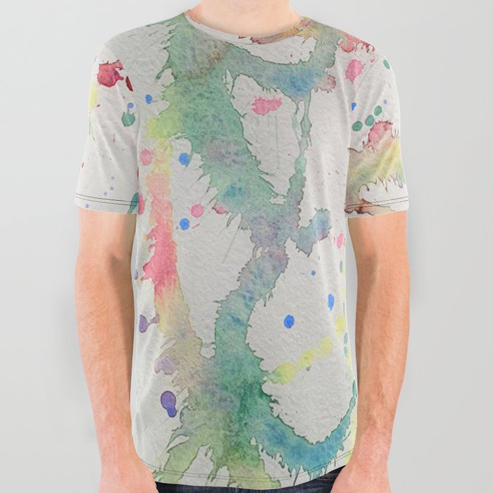 Abstract bright splashes #2 All Over Graphic Tee