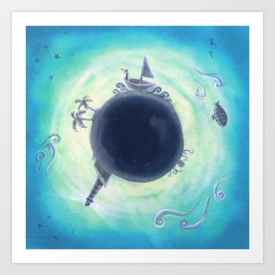 Planetone Blue Art Print