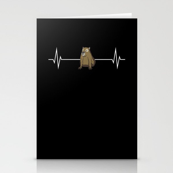 CAPYBARA Heartbeat Pulse Stationery Cards