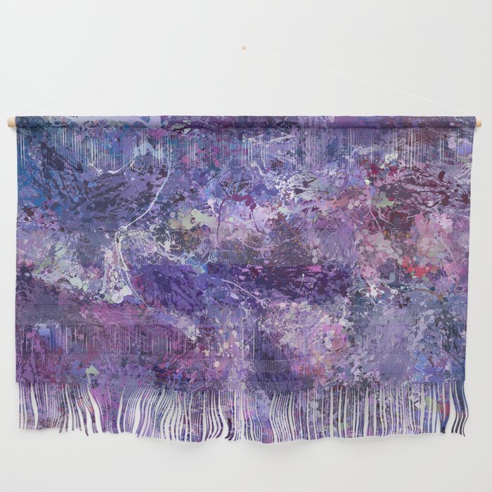 Violet Drops Abstraction Wall Hanging
