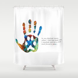 Pet Art - A Paw To Hold Shower Curtain