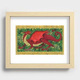  Y Ddraig Goch - The Red Dragon Recessed Framed Print