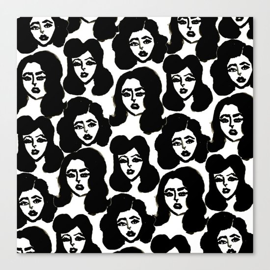 Retro Girls Canvas Print