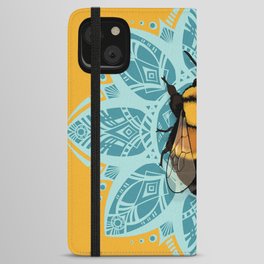 Bumblebee Mandala Flower iPhone Wallet Case