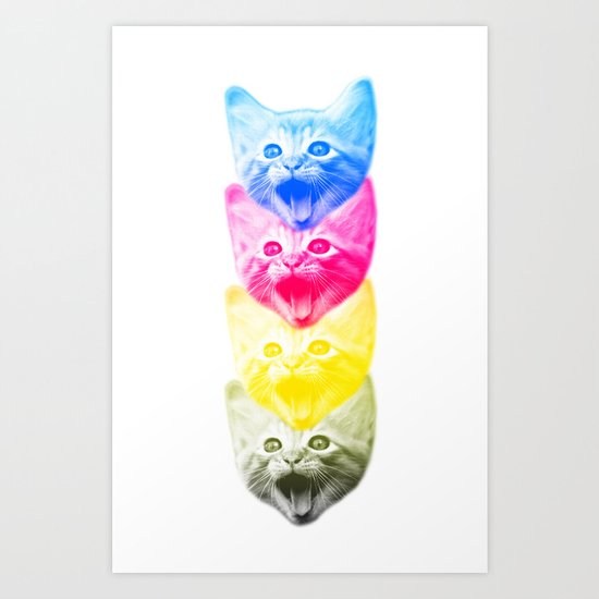 CMYKat Art Print