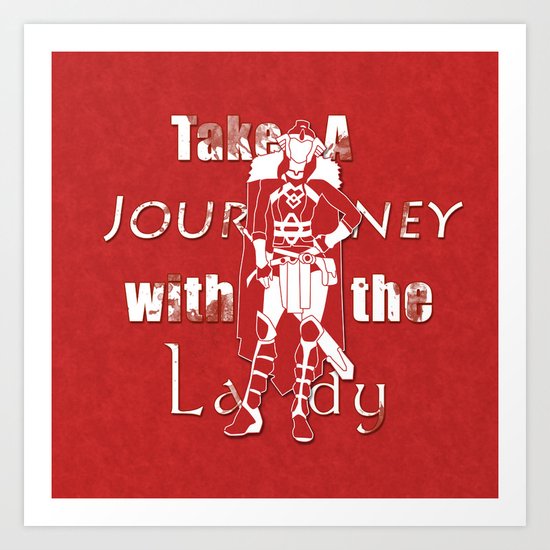 Take A Journey With The Lady Art Print
