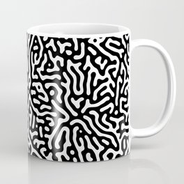 Squiggle Lines Black and White Pattern Coffee Mug