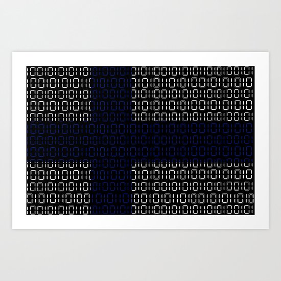 digital Flag (Finland) Art Print