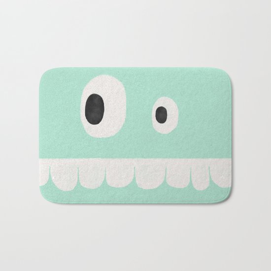 Face VI (mint green) Bath Mat