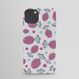 Marine pattern with fish iPhone Case