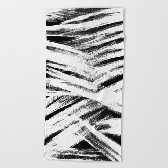 White brush Beach Towel
