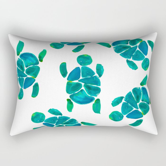 Turtle Pool Party Rectangular Pillow