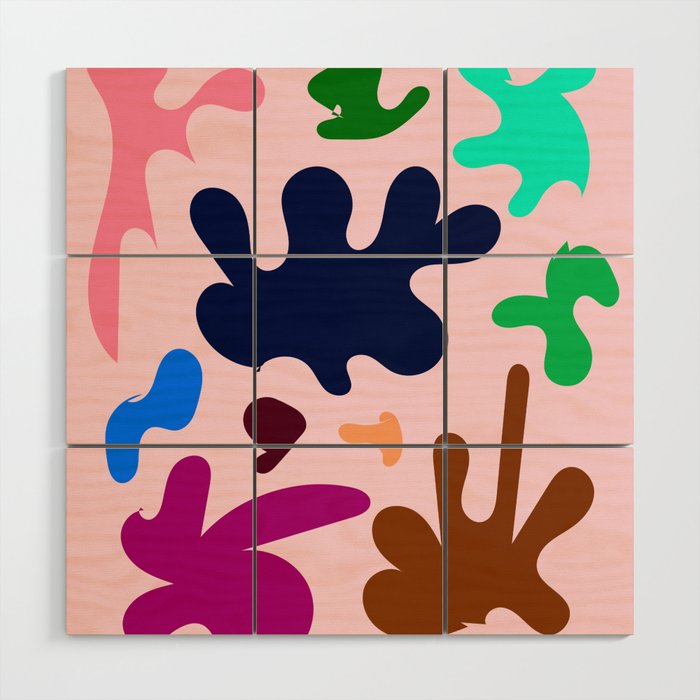 5  Henri Matisse Inspired 220527 Abstract Shapes Organic Valourine Original Wood Wall Art