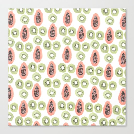 Kiwi and Papaya Canvas Print