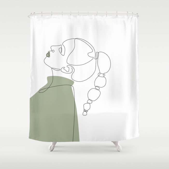 Style it in Matcha Shower Curtain