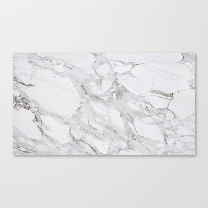 White Marble Canvas Print