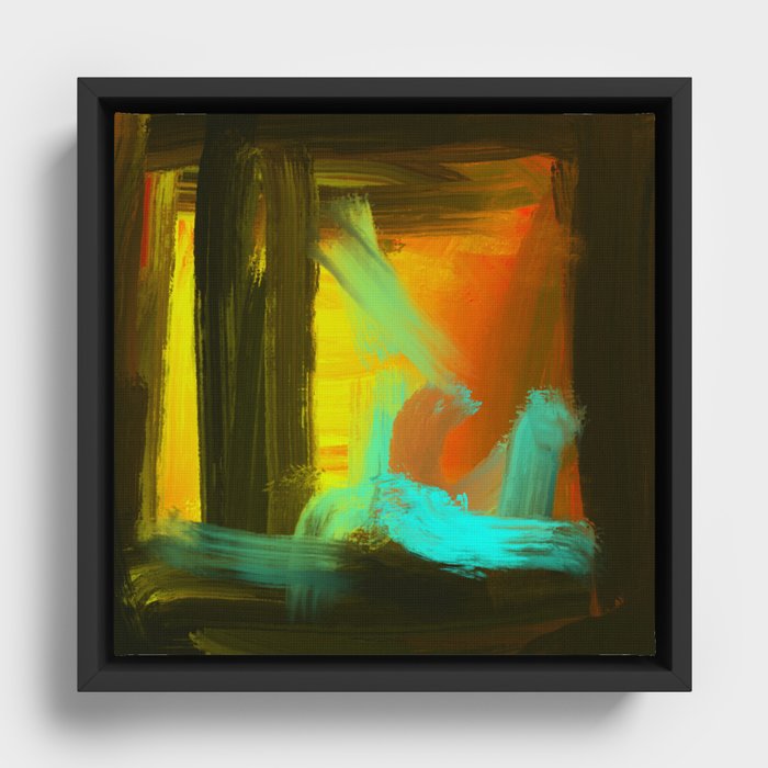 Abstract Painting 171e.  Framed Canvas