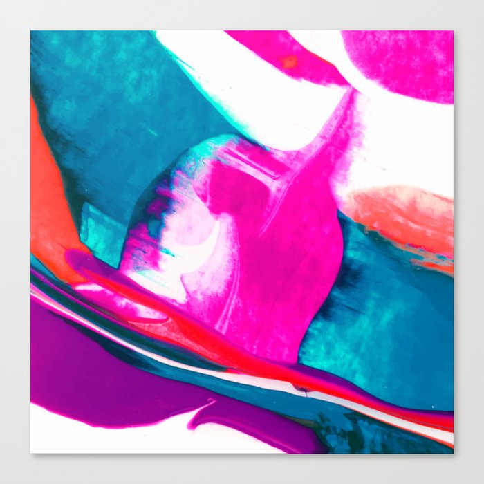 Abstract Acrylic Paint Pattern Texture 3 Pink Orange Blue
