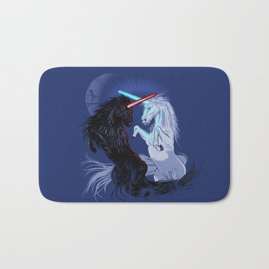 Starwars with Unicorns Bath Mat