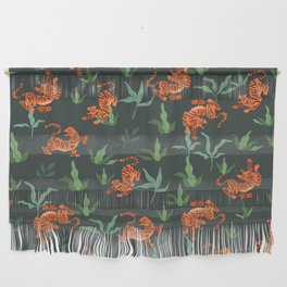 Dancing Tiger (Forest Green) Wall Hanging