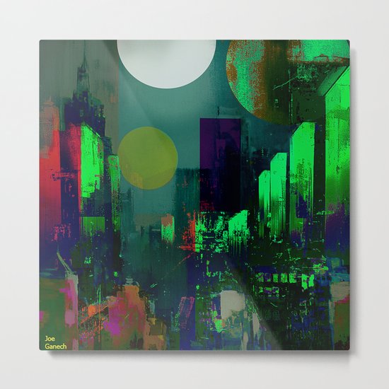 Electric city Metal Print