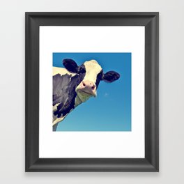 Country Life | Say Hello to Mrs. Cow Framed Art Print