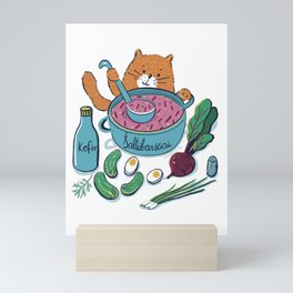 Cat and Saltibarsciai Mini Art Print