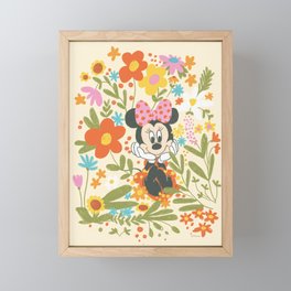 "Minnie Mouse Loves Flowers" by Gigi Rosado Framed Mini Art Print