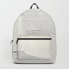 Relief [1]: an abstract, textured piece in white by Alyssa Hamilton Art Backpack
