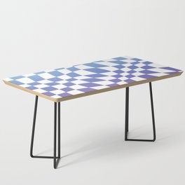 Warped Checkered Ombre Pattern (blue/purple) Coffee Table