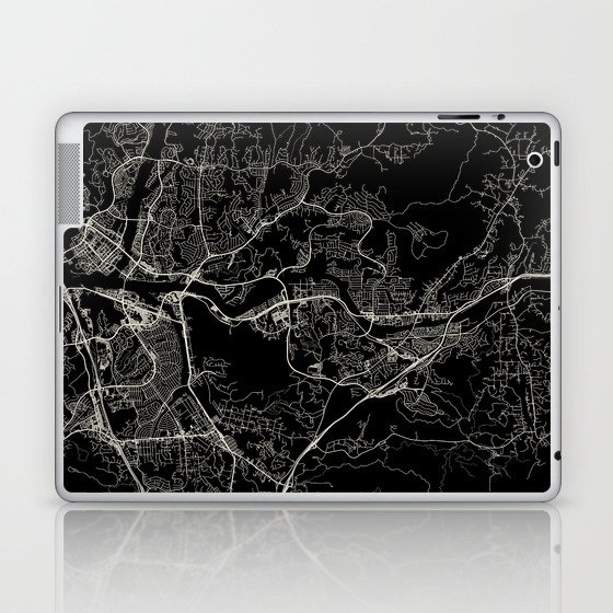 Santa Clarita, USA. Minimal City Map - Aesthetic Laptop & iPad Skin