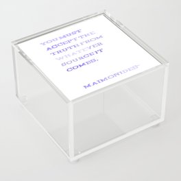 Maimonides Truth Quote Acrylic Box