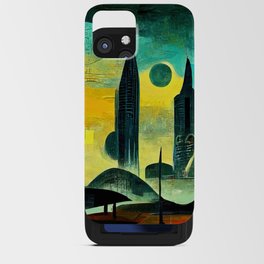 Abstract Futuristic Cityscape iPhone Card Case