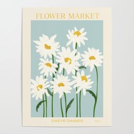 Flower Market - Oxeye daisies Poster