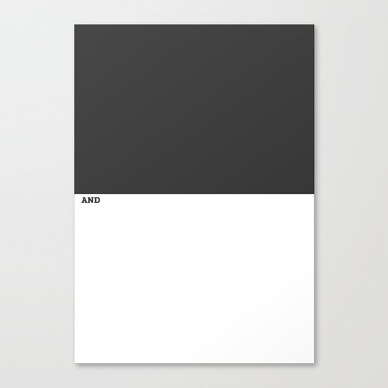 Black and White #Minimal Canvas Print