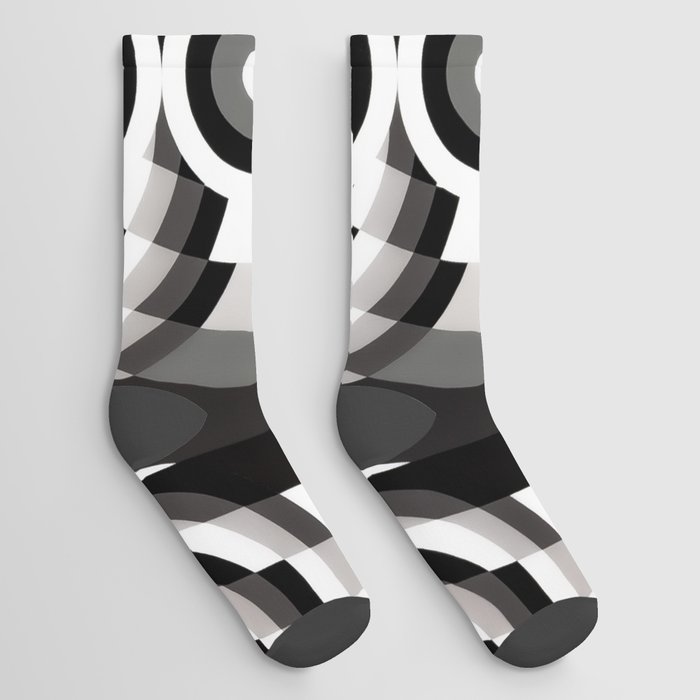 Radiating Squares Socks