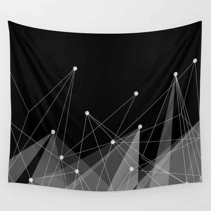 Black fractals Wall Tapestry