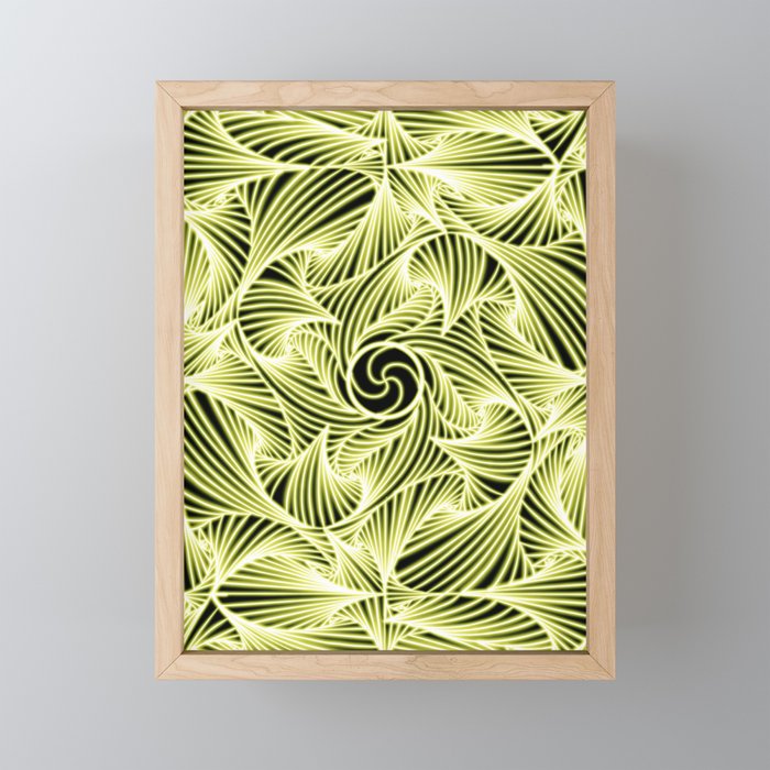 the fourth neon flower Framed Mini Art Print