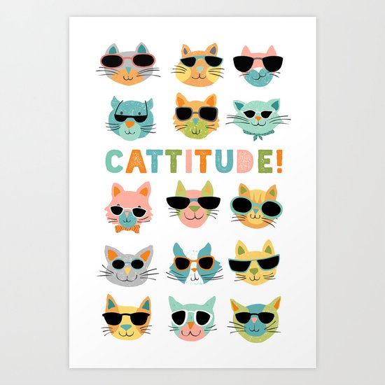Cattitude Art Print