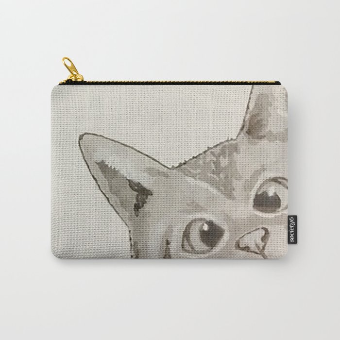 Cross-eyed cat Carry-All Pouch