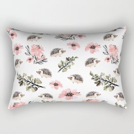 Floral hedgehog Rectangular Pillow