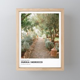 Ourika Morocco coordinates poster | Botanical travel photography  Framed Mini Art Print
