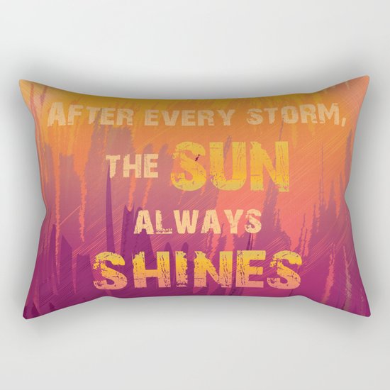 Abstract Golden Sunrise in Mountains Rectangular Pillow