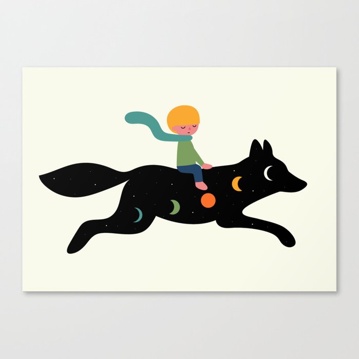 Whimsical Journey - Fox Canvas Print